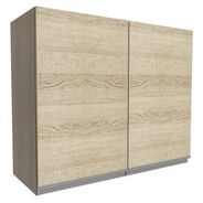 Armário Aéreo Madesa Glamy 80 cm 2 Portas Rustic/Saara