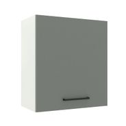 Armário Aéreo Madesa Agata 60 cm 1 Porta Branco/Cinza