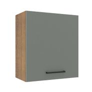 Armário Aéreo Madesa Agata 60 cm 1 Porta Rustic/Cinza