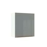 Armário Aéreo Madesa Lux 60 cm 1 Porta Branco/Cinza