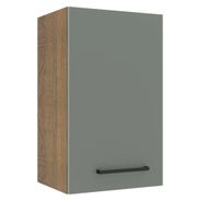 Armário Aéreo Madesa Agata 40 cm 1 Porta Rustic/Cinza