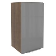 Armário Aéreo Madesa Lux 35 cm 1 Porta Rustic/Cinza