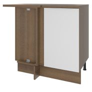 Balcão de Canto Madesa Stella 1 Porta Rustic/Branco
