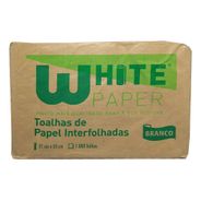 Papel Toalha White Paper Interfolhada 23CM com 1000 Folhas