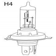 Lâmpada Automotiva H4 12V 55 + 60W Comum UnitáriaMultilaser - AU805