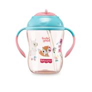 Copo de Treinamento com Canudo First Moments Pink Lemonade 270 ml Rosa Fisher Price - BB1017