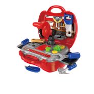 Maleta Workshop Jr Construtor com 16 Itens Indicado para +3 Anos Vermelho Multikids - BR773