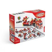 Blocos de Montar Cubic City Modelo Bombeiro 12 em 1 com 572 Peças Indicado para +6 Anos Multikids - BR1094