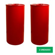 Lixeira para Copos JSN com 5 Tubos Vermelha Kit com 2UN