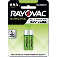 Pilha Recarregável AAA 1.2v 650mah 2 Unidades – Rayovac