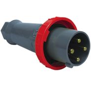 Plugue Industrial N-4576 63A 380/440v 4 Polos (3p+T) Vermelho IP67 - Steck