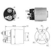 AUTOMATICO RELE MOTOR PARTIDA VALEO DOBLO-SIENA 01.. 12V - ZM2590