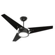 Ventilador De Teto Ideal Led Com 3 Pás  (Preto/Pás Preta) 127v – Venti-Delta