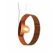 Pendente Madeira Imbuia Oval 35 X 9cm Ref.3005 - Fox Lustres