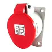 Tomada Industrial Sn-4246 32a 380/440v 4p Embutir Vm Negativa - Steck