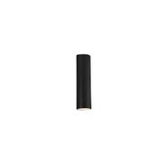 Plafon Sobrepor Bela Tubo Preto Fosco 76x450mm - Acend Iluminação
