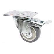 Rodízio Base Giratório 3" 60kg Pvc Com Freio - Rodiline