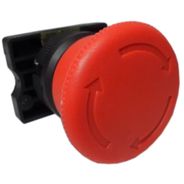 Botão De Comando Max Botton Tipo Cogumelo Com Trava SLPFN1R4 40MM Vermelho - Steck