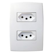 Tomada 2Tomadas 2P + T C/ Placa Pial Plus 615075 - Pial