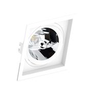 Spot Embutido Recuado Quadrado P/1 Ar111 Abs Branco - Save Energy