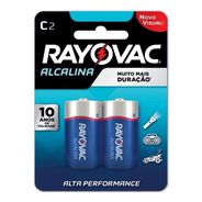 Pilha Alcalina C Media 2 Unidades – Rayovac