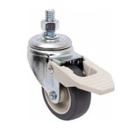 Rodízio Espiga Giratório 2" 30kg Pvc Com Freio - Rodiline