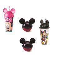 Kit Copos Minnie e Mickey  orelhas e 2 potes com orelhas