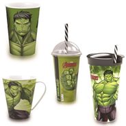 Kit Hulk -  3 Copos diferentes e caneca - Marvel