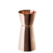 Dosador duplo para drinks, azeites, 25 e 50 ml -  inox cobre