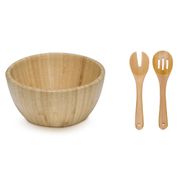 Saladeira de Bambu  modelo 19 cm com pegadores - Ecologica