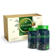 Kit Drenachá (30 dias - 90 sachês) + Clorella (40 dias - 120 cápsulas)