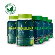 Kit Spirulina - 60 dias - 120 cápsulas + Clorella - 60 dias - 180 cápsulas + ebook