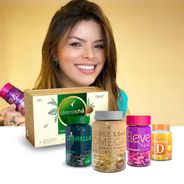 Kit Tamiris: Eleve Hair, Clorella, Triple Ômega, Drenachá e Vitamina D