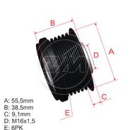 POLIA ALTERNADOR RODA LIVRE S-10/BLAZER 6PK - ZM9601204