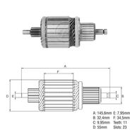 INDUZIDO MOTOR PARTIDA FIAT IVECO- ZM8357154