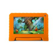 Tablet Kid Pad Wi-Fi Multilaser 32GB Tela 7" Android 11 Go Edition com Controle Parental Laranja - NB380OUT [Reembalado]