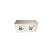 Plafon Sobrepor Retangular Br Liso P/2 Ar111 Dirig.Ref.7702 - Damlux