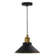 Pendente Hat Mini Industrial 21CM Preto Externo Com/Bronze Interno Ref.7813 – Caisma
