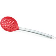 Escumadeira silicone com  cabo de aço inox