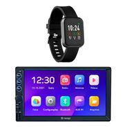 Combo Tech - Relógio Smartwatch Londres Android/IOS Preto e Central Multimidia 7 Pol, Mirror Link Mirage - ES265K